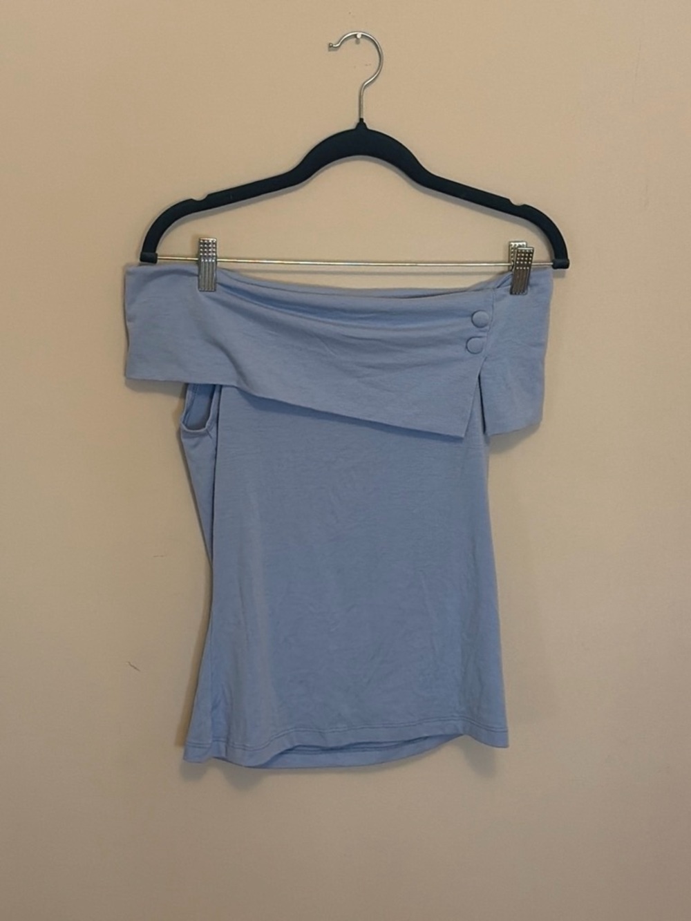 Off-Shoulder Light Blue Women’s Top